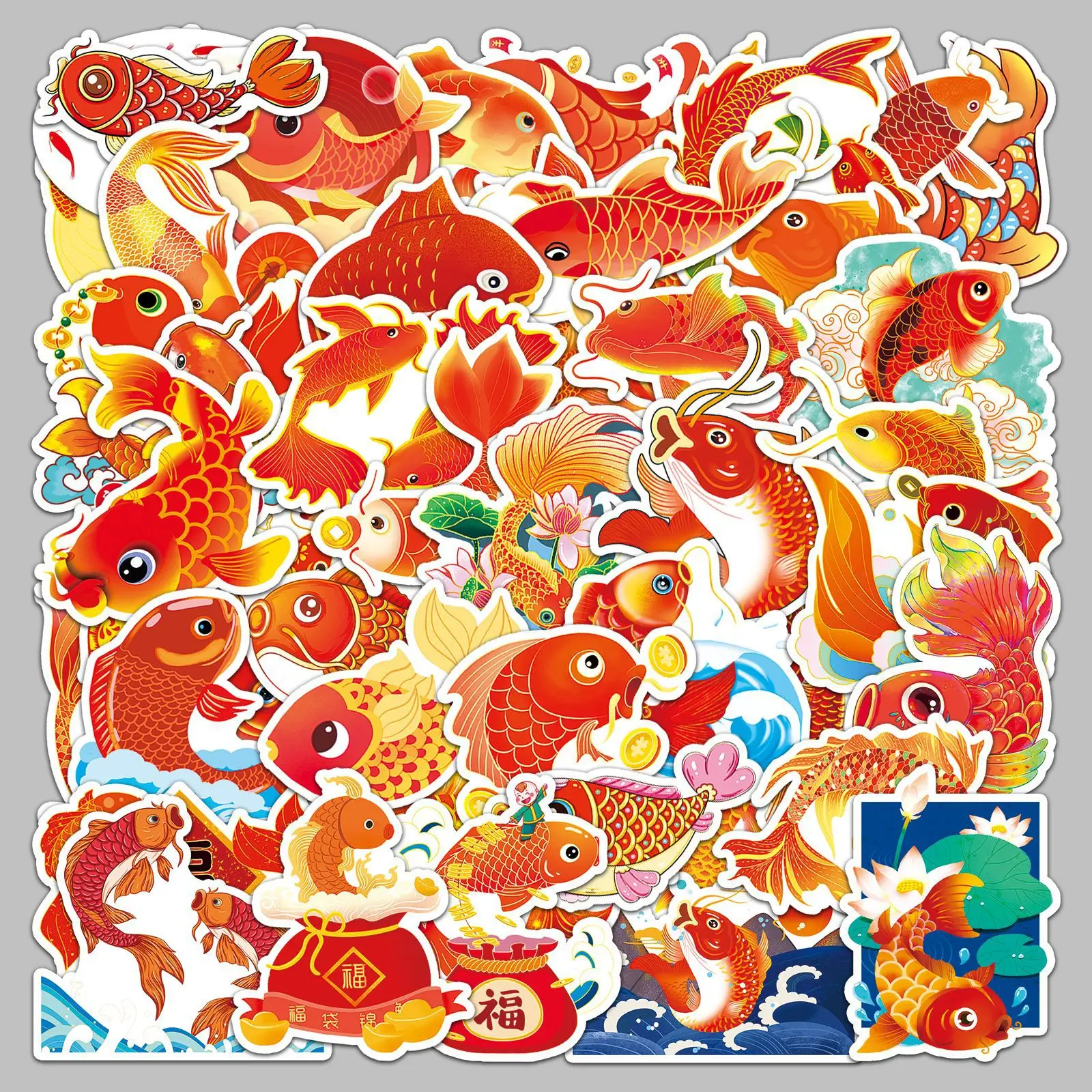 50Pcs Festive Red Koi Series Stickers Suitcase Phone Case Water Bottle Waterproof Decoration Diy Sticker Packs
50Pcs Festive Red Koi Series Stickers Suitcase Phone Case Water Bottle Waterproof Decoration Diy Sticker Packs