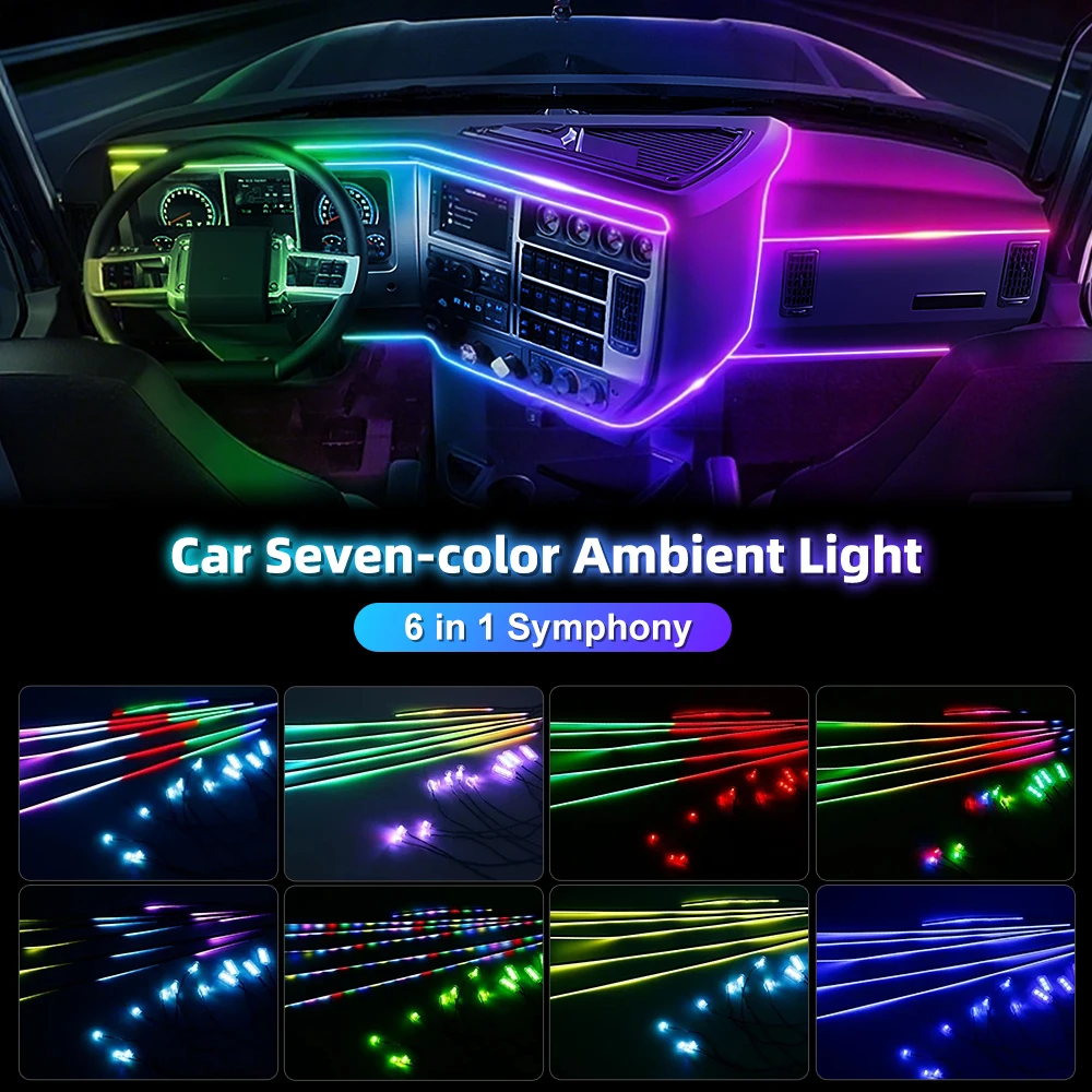 Car Interior LED Ambient Strip Light Kit RGB Acrylic Optical Guide 10 in 1 12V APP Music Sync Universal Decoration Mood Lighting
Car Interior LED Ambient Strip Light Kit RGB Acrylic Optical Guide 10 in 1 12V APP Music Sync Universal Decoration Mood Lighting