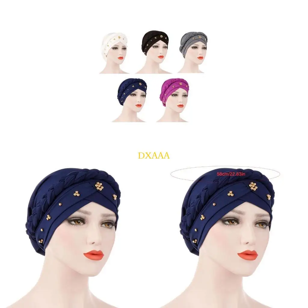 DXAA мусульманский тюрбан с бисером, шапка-хиджаб, головной убор от выпадения волос, химиотерапия для семьи
DXAA мусульманский тюрбан с бисером, шапка-хиджаб, головной убор от выпадения волос, химиотерапия для семьи