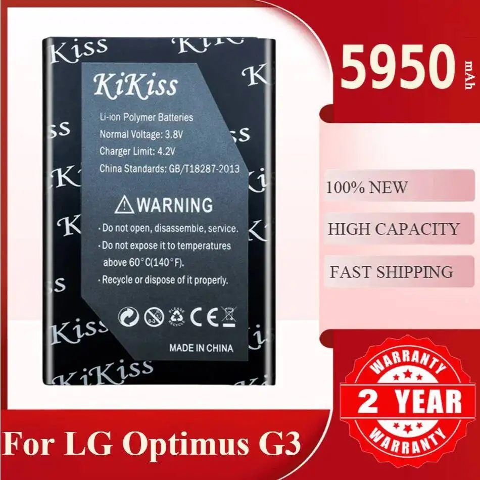 5950Mah Kikiss Battery BL-53YH For LG Optimus G3 D855 D853 VS985 D830 D850 D851 D858 D857 F400 F460
5950Mah Kikiss Battery BL-53YH For LG Optimus G3 D855 D853 VS985 D830 D850 D851 D858 D857 F400 F460