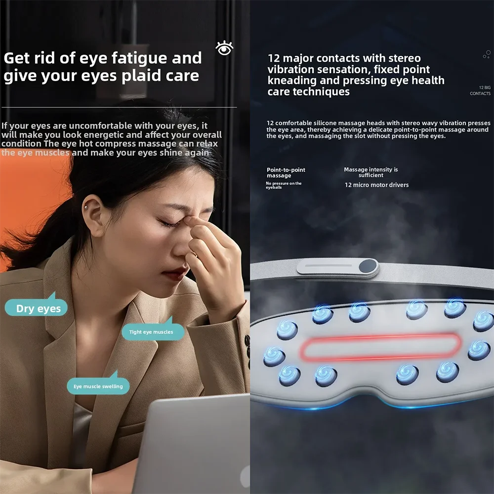 7 Mode Compress Massage Eye Mask Electric Eye Massager for Relieve Eye Strain Dark Circles Sleeping Mask Eye Shades
7 Mode Compress Massage Eye Mask Electric Eye Massager for Relieve Eye Strain Dark Circles Sleeping Mask Eye Shades