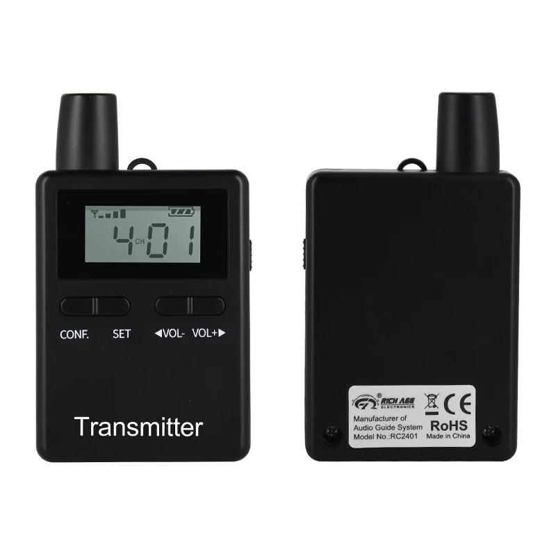 Rich Age 57g Handheld Remote RC2401 Wireless Tour Guide System 2403-2483Mhz for Travelling Tour Guide and Visitors
Rich Age 57g Handheld Remote RC2401 Wireless Tour Guide System 2403-2483Mhz for Travelling Tour Guide and Visitors