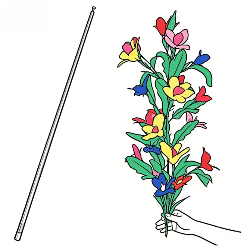 Волшебная трость-трансформер: серебряная палочка, превращающаяся в букет из 21 цветка. Реквизит для сценических иллюзий.
Волшебная трость-трансформер: серебряная палочка, превращающаяся в букет из 21 цветка. Реквизит для сценических иллюзий.