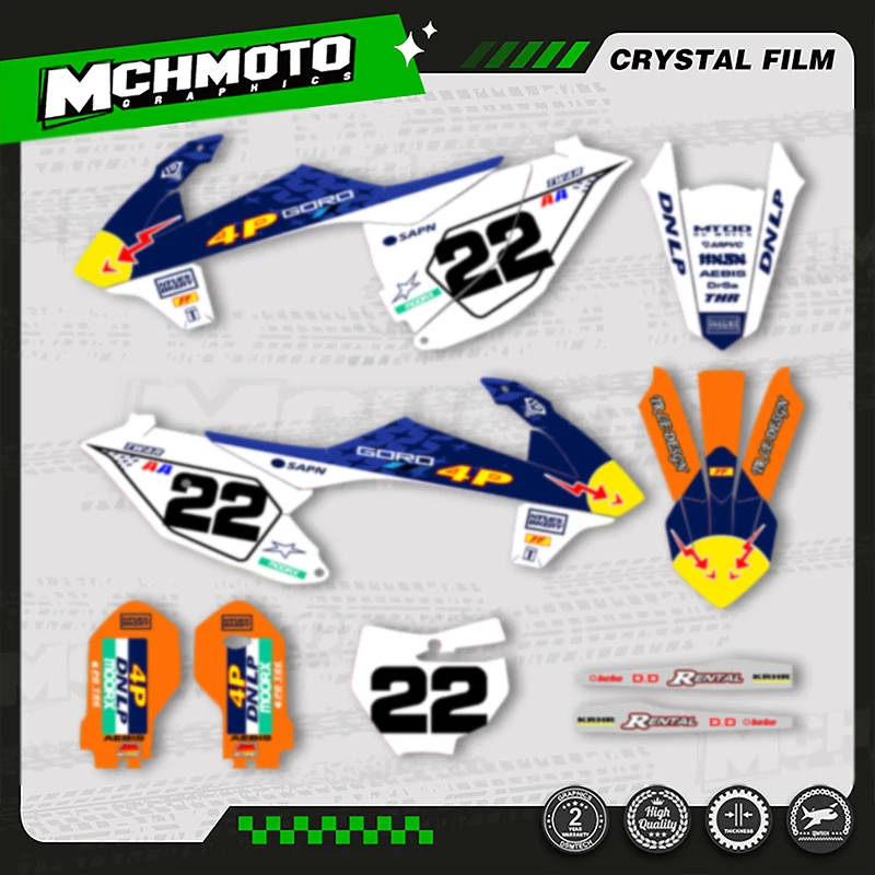 MCHMFG Custom Team Мотокросс Графика Фоновая наклейка Набор наклеек для KTM SX85 SX 85 2018-2024 Номер имени на заказ
MCHMFG Custom Team Мотокросс Графика Фоновая наклейка Набор наклеек для KTM SX85 SX 85 2018-2024 Номер имени на заказ