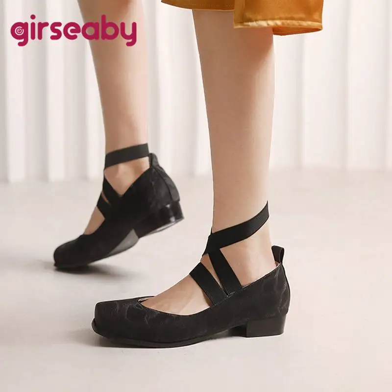 Girseaby Brand Ladies Flats Square Toe Low Heels 3cm Ankle Crossover Strap Solid Concise Female Ballet Shoes Big Size 46 47 48
Girseaby Brand Ladies Flats Square Toe Low Heels 3cm Ankle Crossover Strap Solid Concise Female Ballet Shoes Big Size 46 47 48