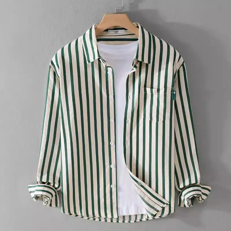 Summer 2026 Men's Casual Striped Long Sleeve Shirt Loose Fit Business Style Polyester Fiber Anti-Wrinkle Easy Care Shirt
Summer 2026 Men's Casual Striped Long Sleeve Shirt Loose Fit Business Style Polyester Fiber Anti-Wrinkle Easy Care Shirt