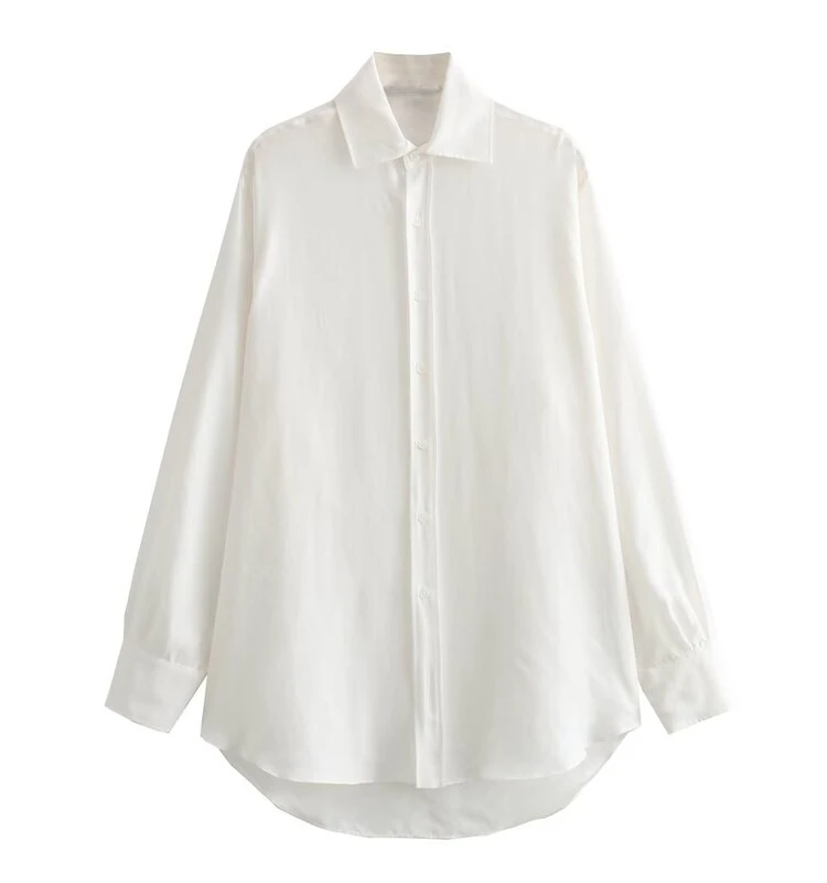 Silk Satin Long Sve White irt Women's Faion Slimming Versatile New Autumn 2023 Collar Regular Length Loose Fit
Silk Satin Long Sve White irt Women's Faion Slimming Versatile New Autumn 2023 Collar Regular Length Loose Fit
