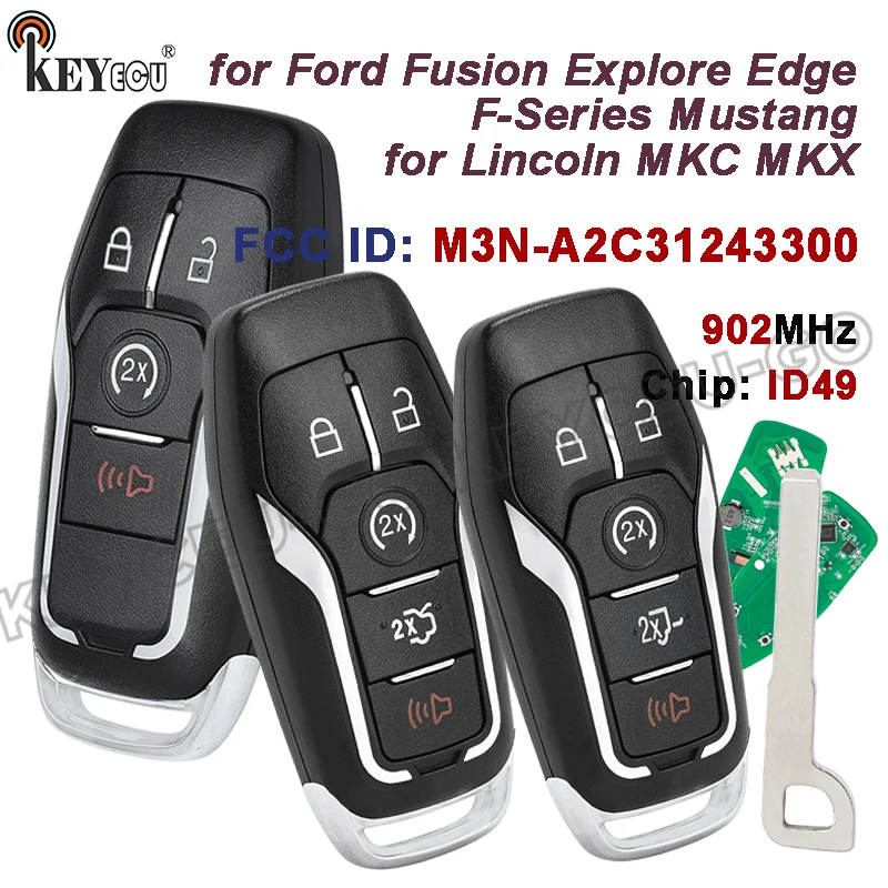 Чип KEYECU 902 МГц ID49 M3N-A2C31243300 для Ford Fusion Explore Edge F-Series Mustang для Lincoln MKC MKX Smart Remote Key Fob
Чип KEYECU 902 МГц ID49 M3N-A2C31243300 для Ford Fusion Explore Edge F-Series Mustang для Lincoln MKC MKX Smart Remote Key Fob
