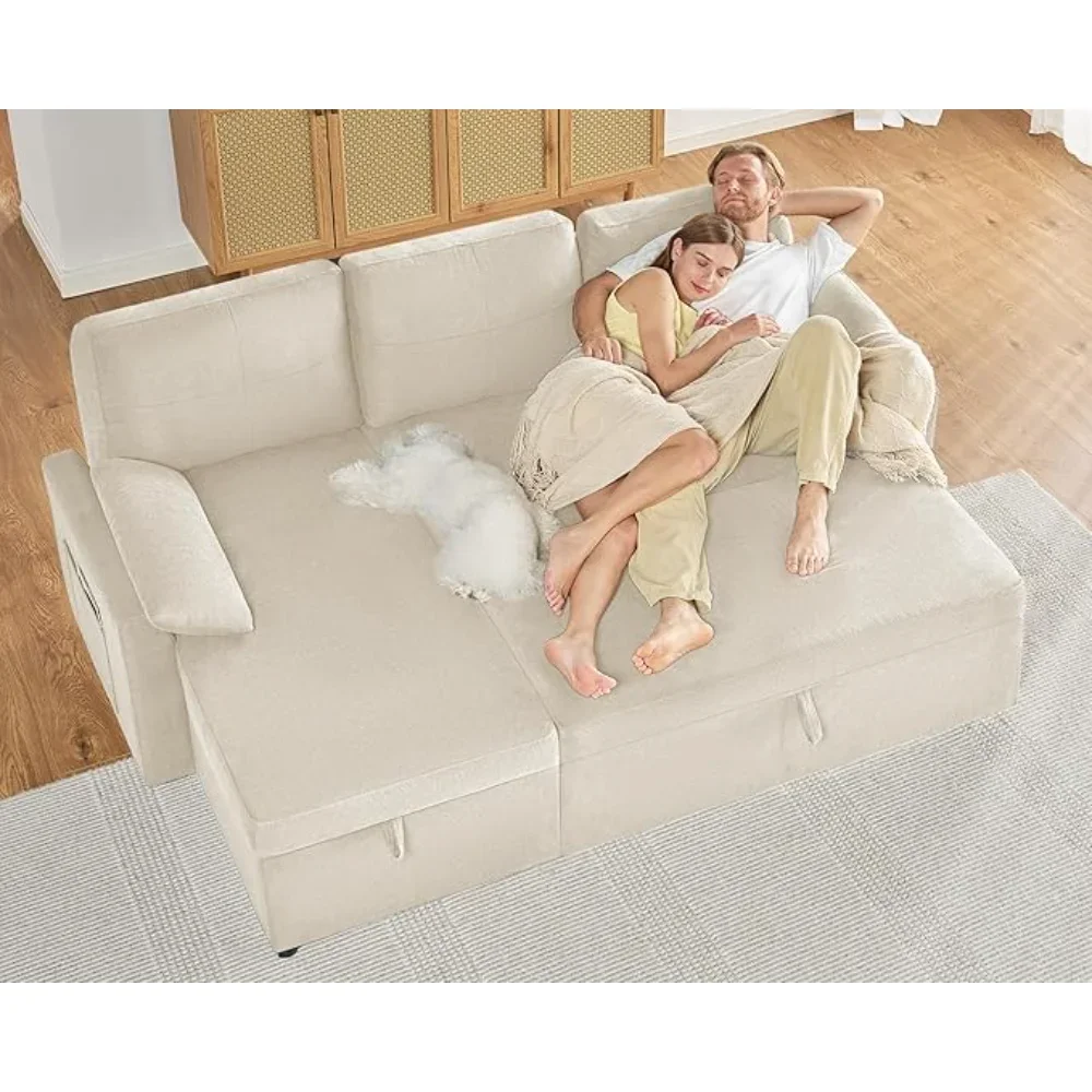 Sleeper Sofa, 2-in-1 Sofa Bed with Storage Chaise, Pull Out Sofa Couch for Living Room, Guest Room
Sleeper Sofa, 2-in-1 Sofa Bed with Storage Chaise, Pull Out Sofa Couch for Living Room, Guest Room
