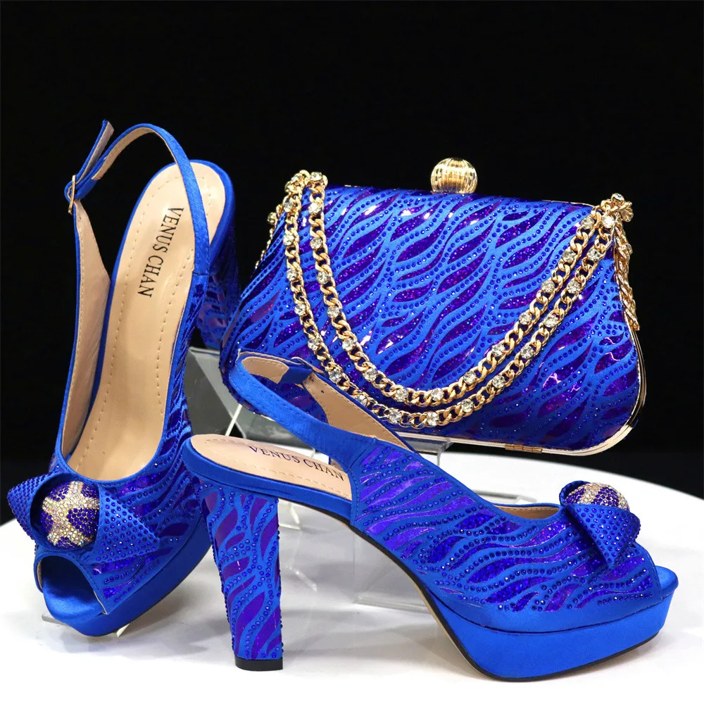Sexy Design Perfect INS Best Selling High Heel Comfortaable Design Women Mature Style Shoes Matching Bag Set in Blue Color
Sexy Design Perfect INS Best Selling High Heel Comfortaable Design Women Mature Style Shoes Matching Bag Set in Blue Color