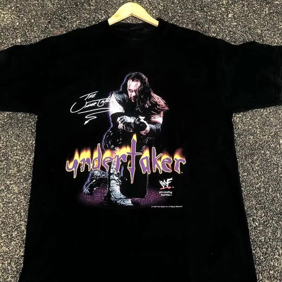 Summer New Vintage 1998 Wrestling T-shirt Fashion REPRINT New Breathable Letter Pattern Pure Cotton Crew Neck T-shirt Large Size 
Summer New Vintage 1998 Wrestling T-shirt Fashion REPRINT New Breathable Letter Pattern Pure Cotton Crew Neck T-shirt Large Size