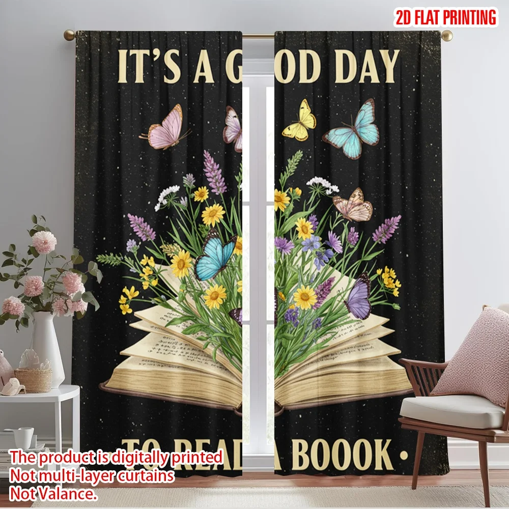 2pcs 2D flat printing Curtain Good Day Read Book Butterflies 100% Polyester Fabric Without Electricity Birthday Party for
2pcs 2D flat printing Curtain Good Day Read Book Butterflies 100% Polyester Fabric Without Electricity Birthday Party for