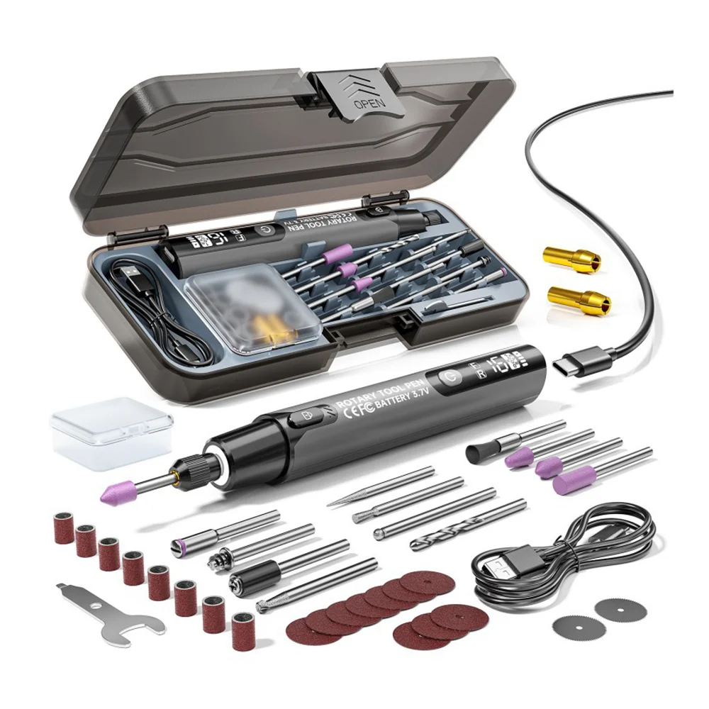 Electric Mini Grinder Engraving Pen 6000-16000r Wireless Grinder 6-speed Adjustable Cordless Micro Rotary Tools Drill
Electric Mini Grinder Engraving Pen 6000-16000r Wireless Grinder 6-speed Adjustable Cordless Micro Rotary Tools Drill