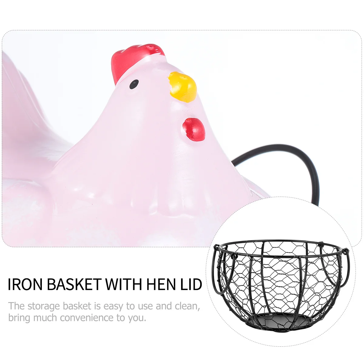 Small Egg Basket Iron Fruit Storage Bin Hen Lid Design for Kitchen Snack Dried Fruits Organizer Home Decor Gift
Small Egg Basket Iron Fruit Storage Bin Hen Lid Design for Kitchen Snack Dried Fruits Organizer Home Decor Gift