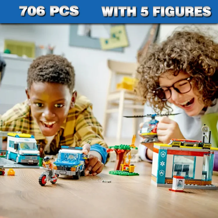 915pcs City Adventures Cop Chase at the Bank Crooks Heist Vehicle Truck 70317 Building Block Toys Compatible With Model
915pcs City Adventures Cop Chase at the Bank Crooks Heist Vehicle Truck 70317 Building Block Toys Compatible With Model