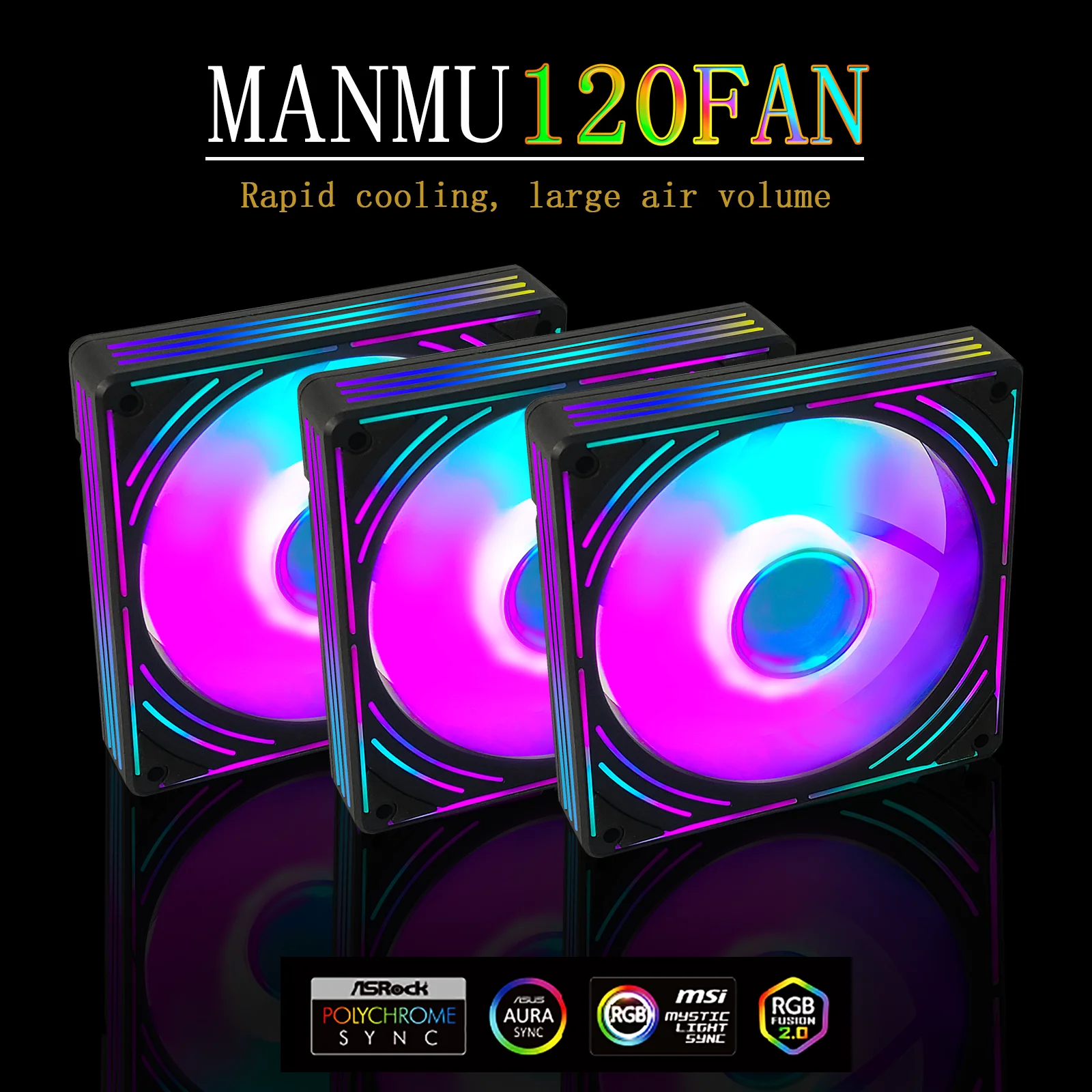 MANMU 120mm Fan Mirror PC Argb Case Fan Black White RGB Temperature Control Mute Godlight Synchronized Cooling Fan
MANMU 120mm Fan Mirror PC Argb Case Fan Black White RGB Temperature Control Mute Godlight Synchronized Cooling Fan