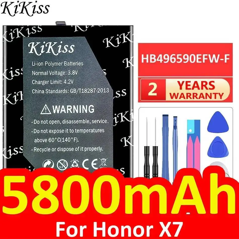 Long-Lasting Mobile Phone Battery Lightweight For Huawei Honor X7 5800mAh HB496590EFW-F
Long-Lasting Mobile Phone Battery Lightweight For Huawei Honor X7 5800mAh HB496590EFW-F