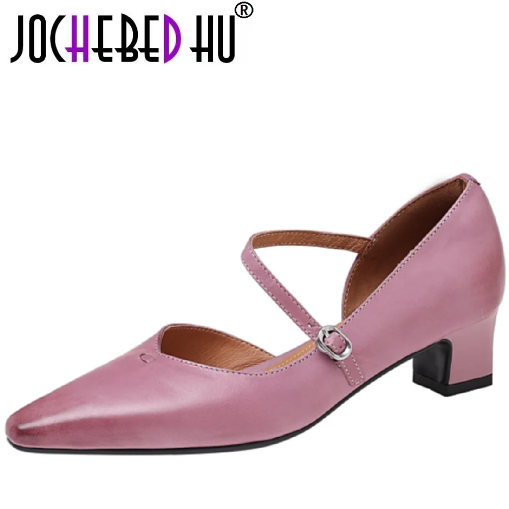 【JOCHEBED HU】Женские туфли-лодочки ручной работы из натуральной кожи на среднем каблуке с острым носком, элегантные женские тонкие повседневные модельные туфли 34-40
【JOCHEBED HU】Женские туфли-лодочки ручной работы из натуральной кожи на среднем каблуке с острым носком, элегантные женские тонкие повседневные модельные туфли 34-40