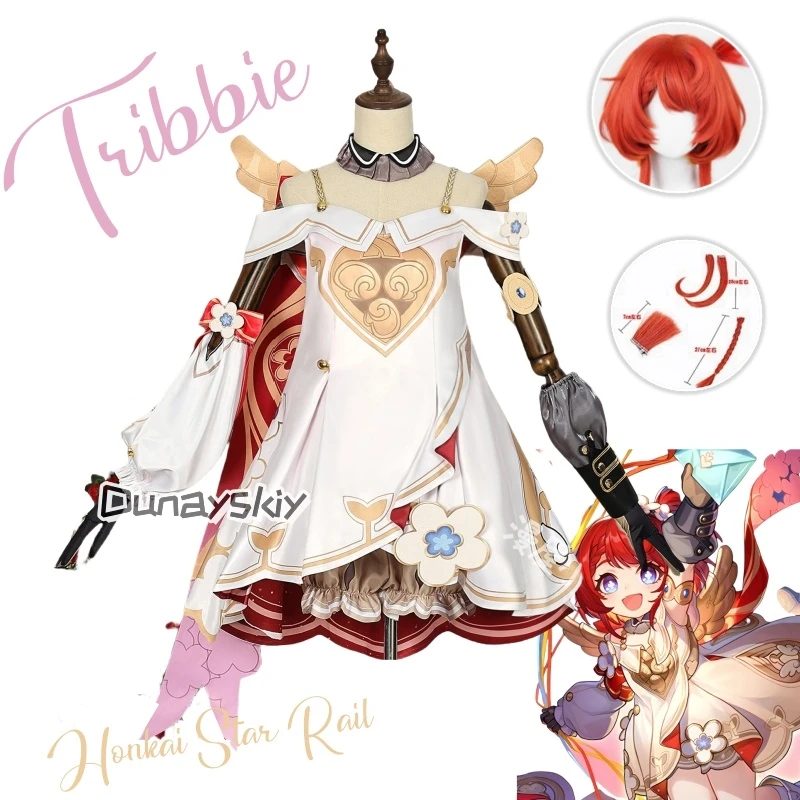 Tribbie Trianne Trinnon Cosplay Honkai Star Rail Costume Wig Dress Headwear Halloween Party Women Girls Props Role Play Set
Tribbie Trianne Trinnon Cosplay Honkai Star Rail Costume Wig Dress Headwear Halloween Party Women Girls Props Role Play Set