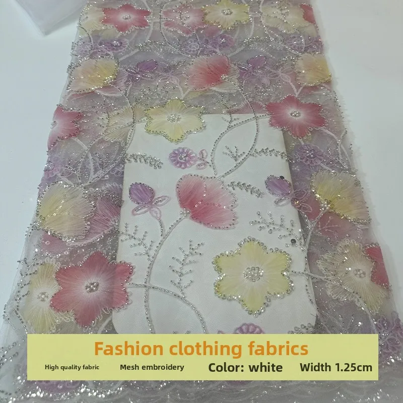 Sequin Mesh Flower Embroidered Fabric for Perspective Dress Childrens Clothing Cloth Diy By The Yard Sewing Material
Sequin Mesh Flower Embroidered Fabric for Perspective Dress Childrens Clothing Cloth Diy By The Yard Sewing Material