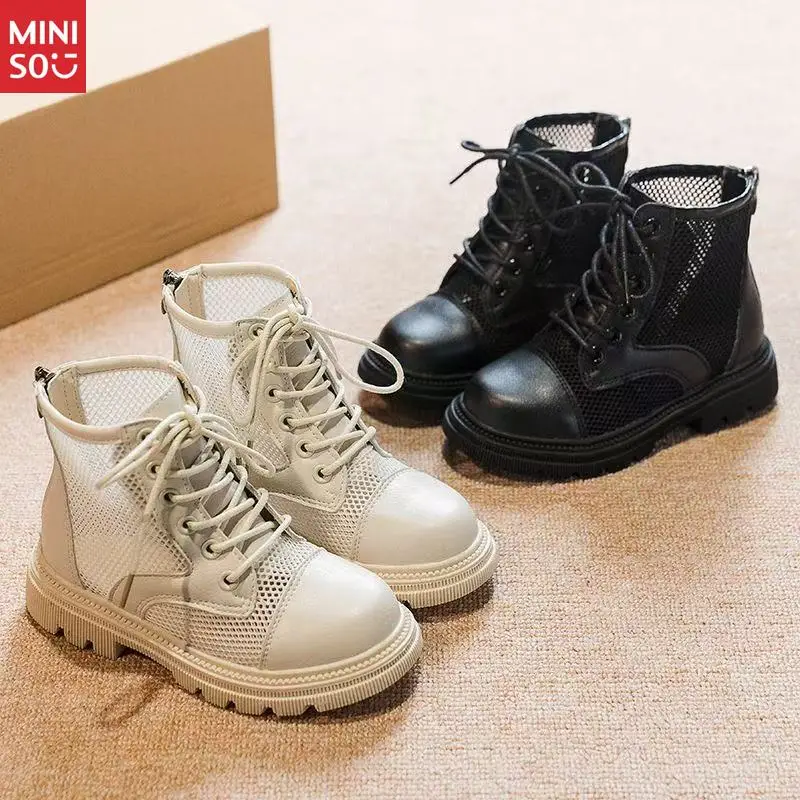 Miniso 2025 длинные короткие сапоги в сетку для девочек, новинка осени, рыцарские сапоги, высокие дышащие полые кожаные сапоги
Miniso 2025 длинные короткие сапоги в сетку для девочек, новинка осени, рыцарские сапоги, высокие дышащие полые кожаные сапоги