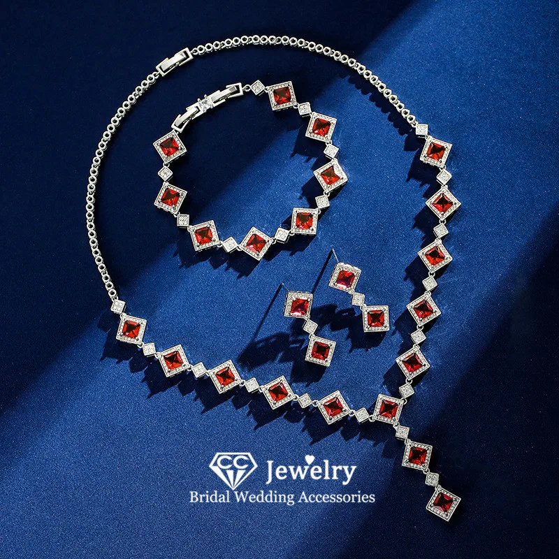CC Trendy Earring Necklace Bracelets Set for Women Wedding Accessory Bridal Jewellery Engagement Luxury Jewelry Set 3 PCS HL123
CC Trendy Earring Necklace Bracelets Set for Women Wedding Accessory Bridal Jewellery Engagement Luxury Jewelry Set 3 PCS HL123