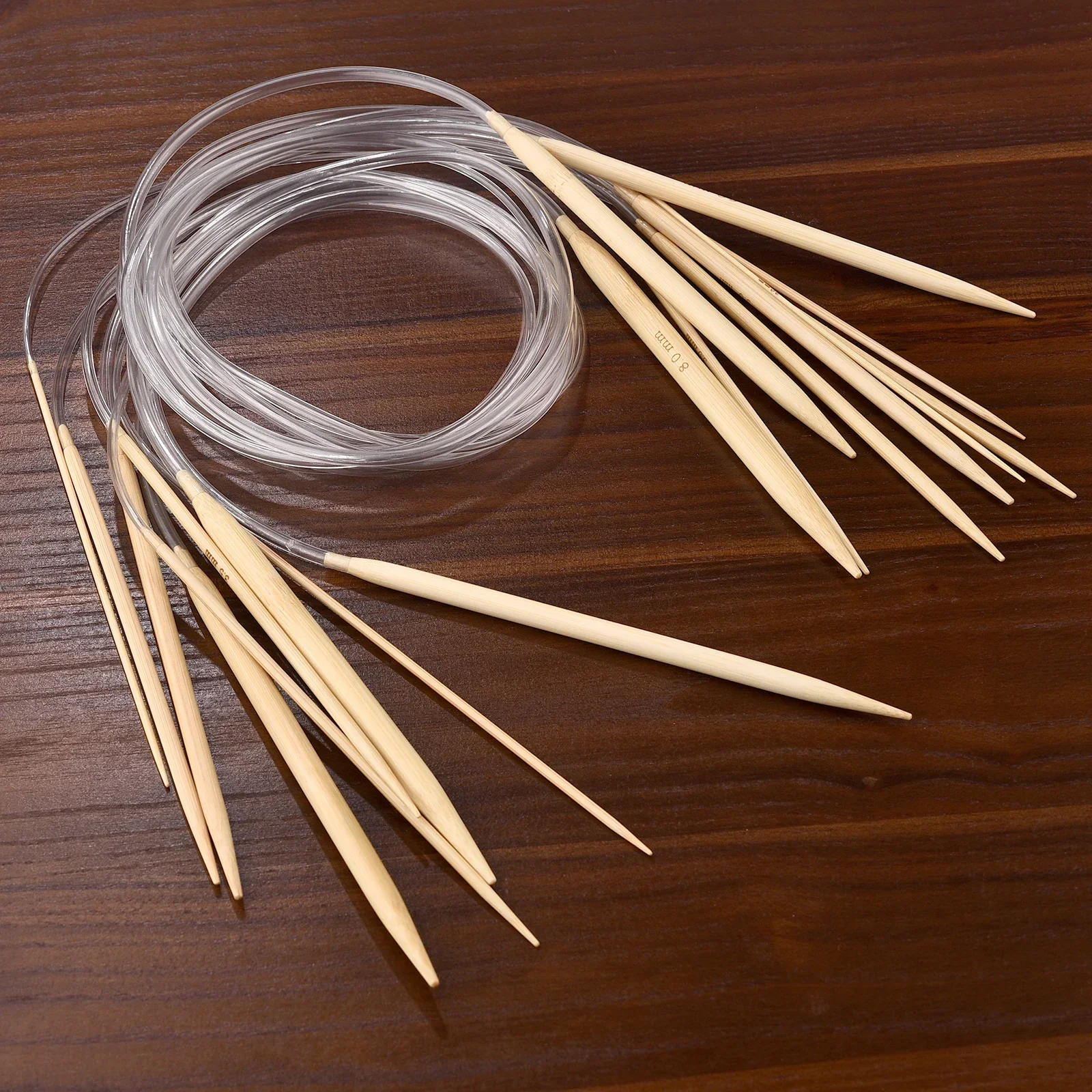 80cm 2mm-8mm Bamboo PVC Tube Circular Needles Ring Knitting Double Cusp Crochet Hooks 80cm Long Smooth Sewing Tools Needle
80cm 2mm-8mm Bamboo PVC Tube Circular Needles Ring Knitting Double Cusp Crochet Hooks 80cm Long Smooth Sewing Tools Needle