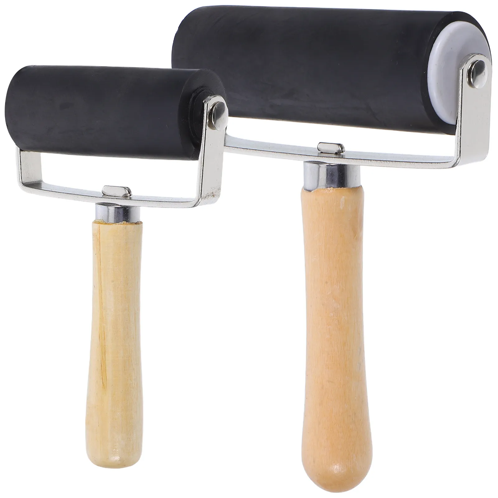 2Pcs Oil Ink Rubber Rollers Printmaking Tool Set Wooden Handle for Ink Application Crafts DIY Artists Stamping Roller Printing
2Pcs Oil Ink Rubber Rollers Printmaking Tool Set Wooden Handle for Ink Application Crafts DIY Artists Stamping Roller Printing