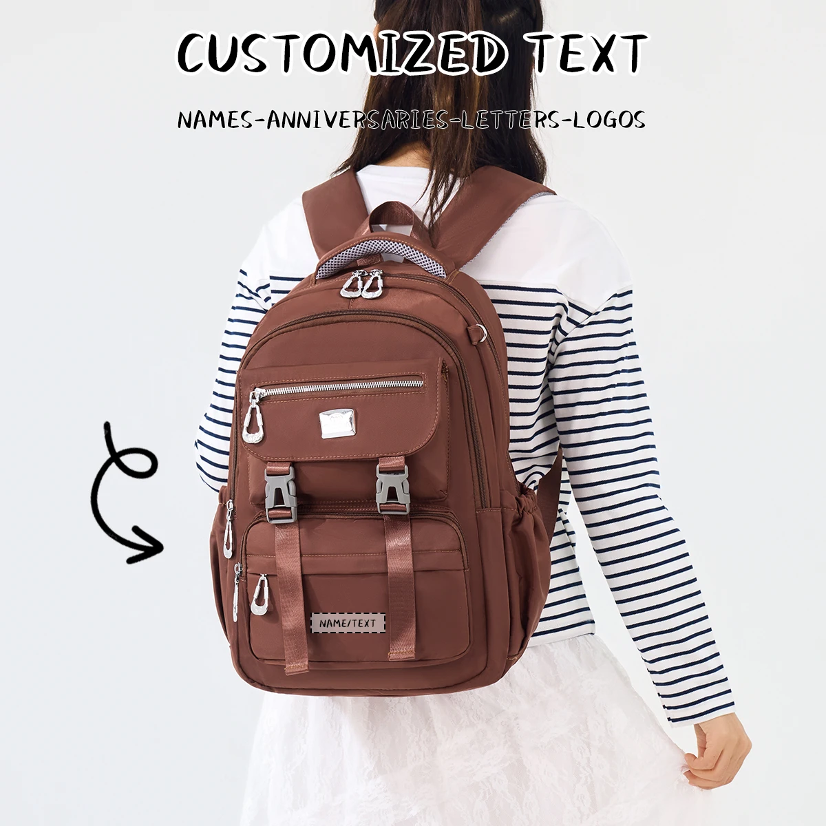 Customized Logo School Bag for Girls, Elementary School Students from Grades 1 to 6, Spine-Protecting and Weight-Reducing, Lightweight Backpack for Girls and Boys, Exclusive DIY
Customized Logo School Bag for Girls, Elementary School Students from Grades 1 to 6, Spine-Protecting and Weight-Reducing, Lightweight Backpack for Girls and Boys, Exclusive DIY