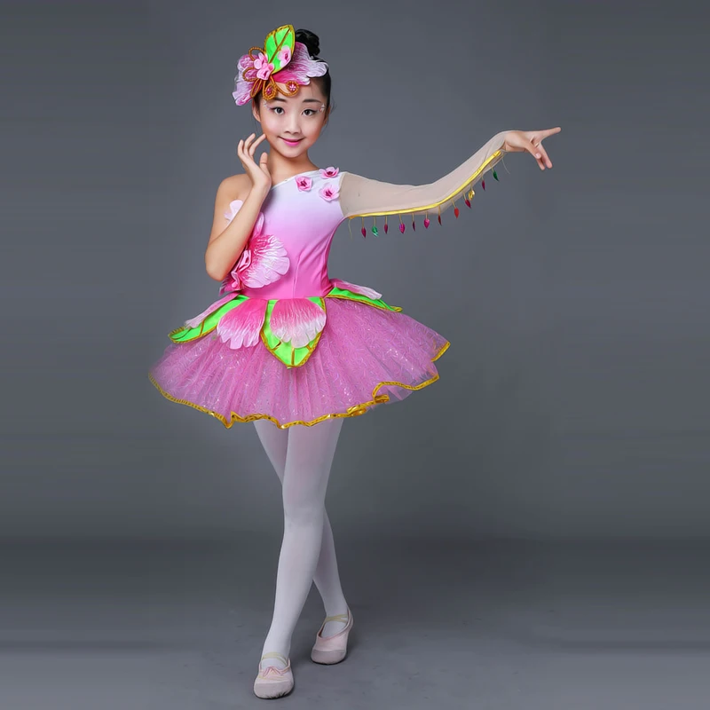 Pink Flower Dance Performance Costumes Kids Modern Dance Sequined Ballroom Dancing Dress Children Contemporary Flower Dancewear
Pink Flower Dance Performance Costumes Kids Modern Dance Sequined Ballroom Dancing Dress Children Contemporary Flower Dancewear
