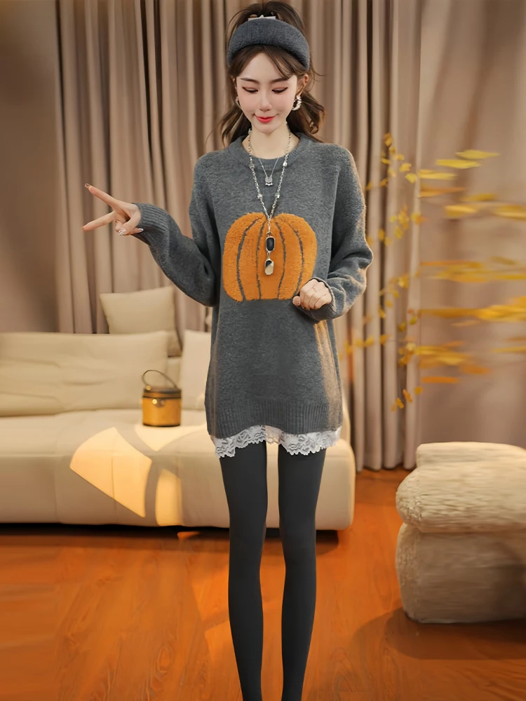 Women's round Ne Knitted Lace Splicing Sweater Autumn Winter New Sle Soft Loose Fit Long Sve Printed Casual Top
Women's round Ne Knitted Lace Splicing Sweater Autumn Winter New Sle Soft Loose Fit Long Sve Printed Casual Top