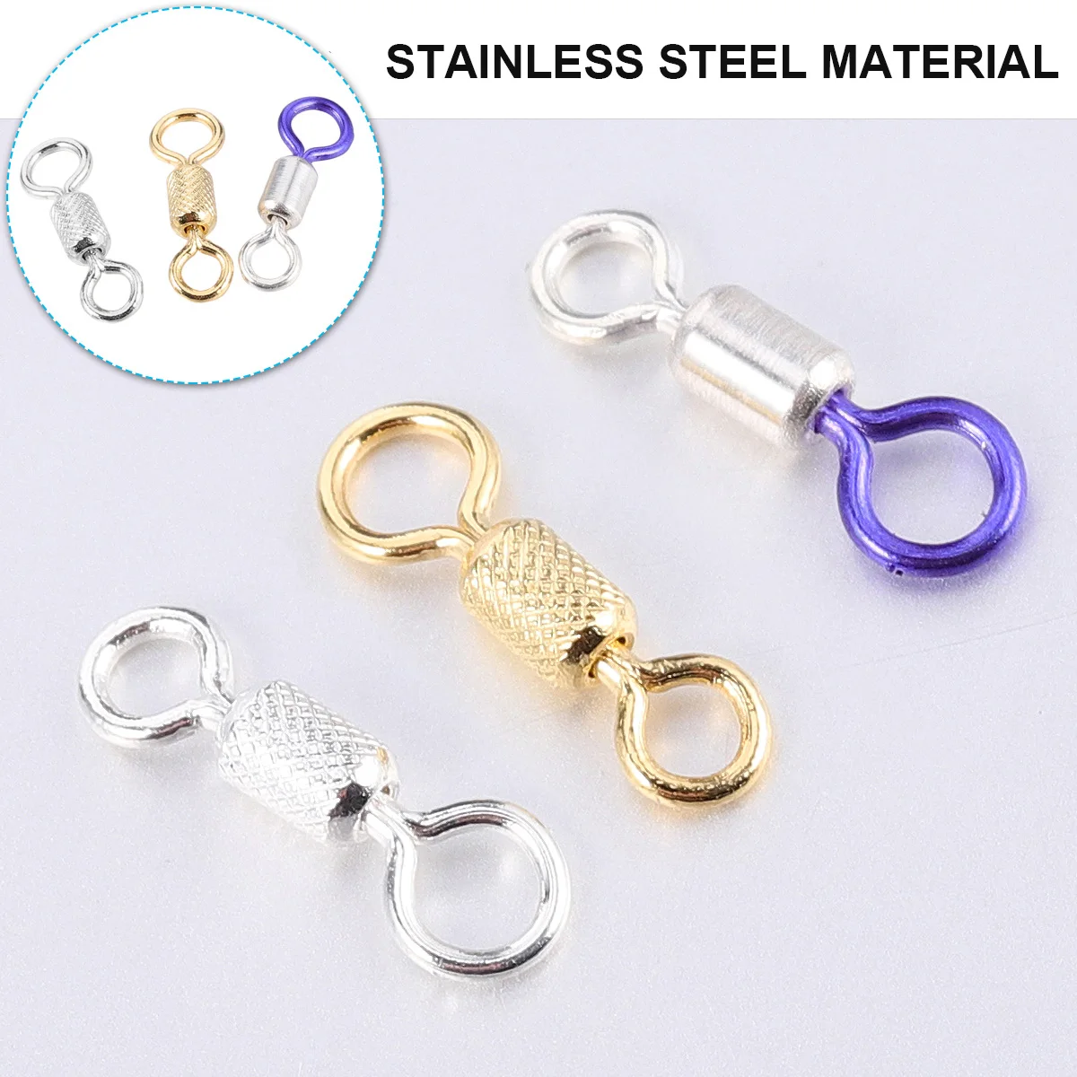 3 Boxes Pieces Fishing Ball Bearing Swivels Stainless Steel Connector Durable Fishing Ball Bearing Swivels Practical Accessories 
3 Boxes Pieces Fishing Ball Bearing Swivels Stainless Steel Connector Durable Fishing Ball Bearing Swivels Practical Accessories