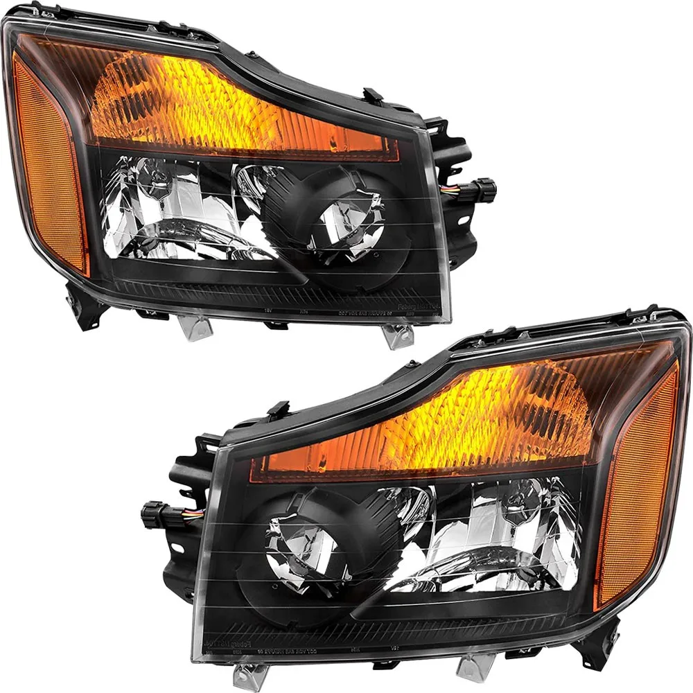 For 2004-2015 Nissan Titan 2005-2007 Armada Black Headlights Amber Corner Lamps
For 2004-2015 Nissan Titan 2005-2007 Armada Black Headlights Amber Corner Lamps