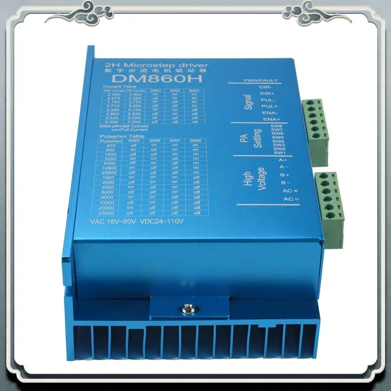 ABIJ-DM860H DSP Digital 57 / 86 Stepper Motor Driver With Fan 2-Phase Nema23,34 DMA860H 7.2A, 18-80VAC For Printing CNC Drive
ABIJ-DM860H DSP Digital 57 / 86 Stepper Motor Driver With Fan 2-Phase Nema23,34 DMA860H 7.2A, 18-80VAC For Printing CNC Drive