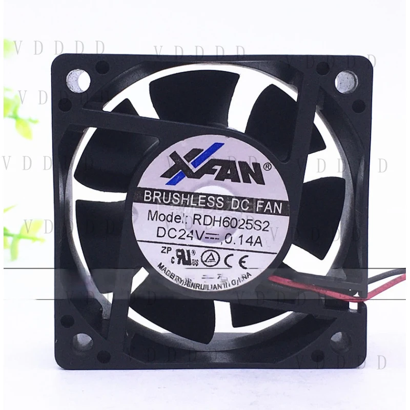 LL FOR 1PCS XFAN RDH6025S2 DC24V 0.14A 2-Wire Inverter Cooling Fan 6025 6CM
LL FOR 1PCS XFAN RDH6025S2 DC24V 0.14A 2-Wire Inverter Cooling Fan 6025 6CM