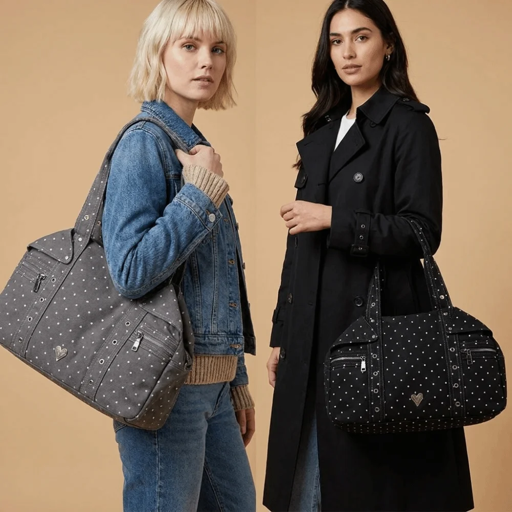 Soft Square Shape Polka Dot Shoulder Bag Large Capacity Y2K Tote Bag Star Element Canvas Women Handbag Daily Use
Soft Square Shape Polka Dot Shoulder Bag Large Capacity Y2K Tote Bag Star Element Canvas Women Handbag Daily Use