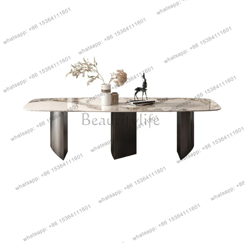 Villa rock slab dining table Italian light luxury dining table modern very simple 6people8 large rectangular family dining table
Villa rock slab dining table Italian light luxury dining table modern very simple 6people8 large rectangular family dining table