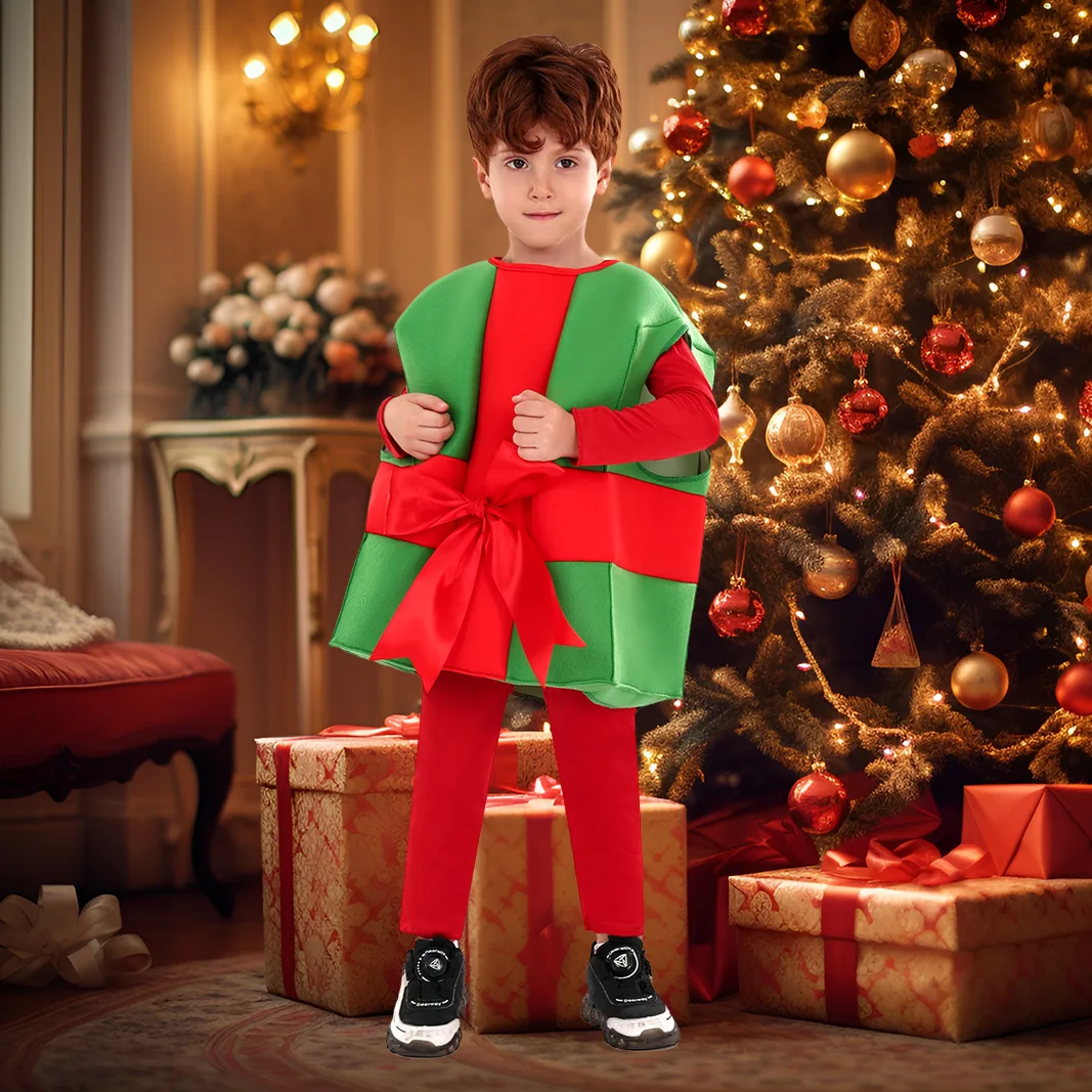 Children's Performance Costumes Santa Claus Gift Box Costumes Christmas Party Outfits Festival Performance Costumes
Children's Performance Costumes Santa Claus Gift Box Costumes Christmas Party Outfits Festival Performance Costumes