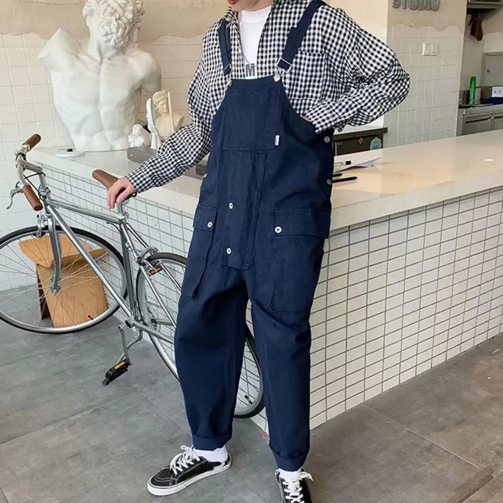 Men Overalls Retro Style Men's Bib Overalls with Multiple Pockets for Daily Wear Loose Fit Cargo Jumpsuit for Casual Retro Style
Men Overalls Retro Style Men's Bib Overalls with Multiple Pockets for Daily Wear Loose Fit Cargo Jumpsuit for Casual Retro Style