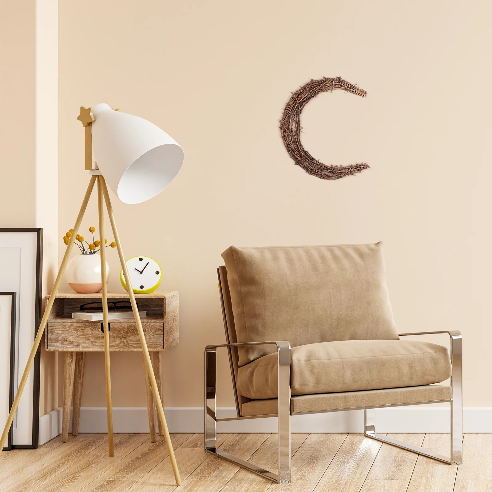 1pcs Moon Shaped Wreath Rattan Ring Diy Dream Catcher Frame For Christmas Wall Hanging Decor Floral Garland Craft Diy Wreath
1pcs Moon Shaped Wreath Rattan Ring Diy Dream Catcher Frame For Christmas Wall Hanging Decor Floral Garland Craft Diy Wreath