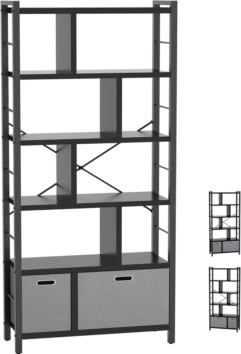 Armocity 74 Inch Tall Bookshelf, 6 Tier Bookcase with Drawers, Modern Book Shelf Display Standing Shelf Units with Storage, Wood
Armocity 74 Inch Tall Bookshelf, 6 Tier Bookcase with Drawers, Modern Book Shelf Display Standing Shelf Units with Storage, Wood