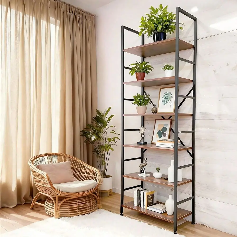 Shelf,6 Tier Bookshelves,Industrial Wood Bookcase,72 H Ladder Bookshelf,Home Office Bookcase Shelf Storage Organizer,Ladder She
Shelf,6 Tier Bookshelves,Industrial Wood Bookcase,72 H Ladder Bookshelf,Home Office Bookcase Shelf Storage Organizer,Ladder She