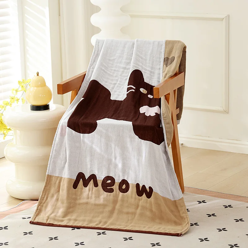 Cat Cartoon Bath Towel Animal Cotton for Kids Adults Bathroom 80*160 Absorbent Yarn Dyed 15 Styles
Cat Cartoon Bath Towel Animal Cotton for Kids Adults Bathroom 80*160 Absorbent Yarn Dyed 15 Styles