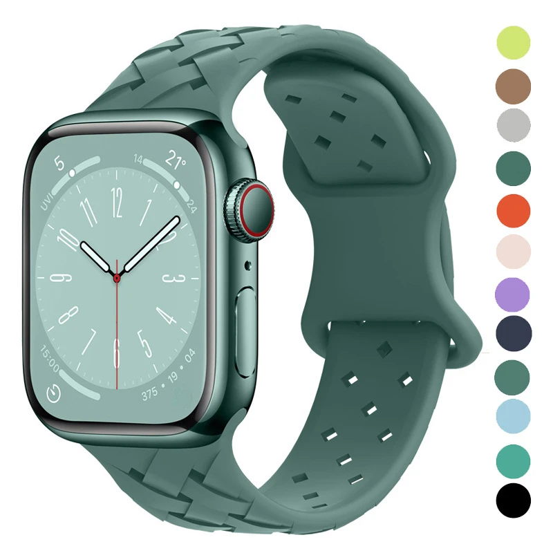 Ремешок для Apple Watch Band Ultra 49 мм 44 мм 40 мм 45 мм 41 мм 38 мм 42 мм Спортивный силиконовый плетеный браслет-петля IWatch Series 8 7 6 3
Ремешок для Apple Watch Band Ultra 49 мм 44 мм 40 мм 45 мм 41 мм 38 мм 42 мм Спортивный силиконовый плетеный браслет-петля IWatch Series 8 7 6 3