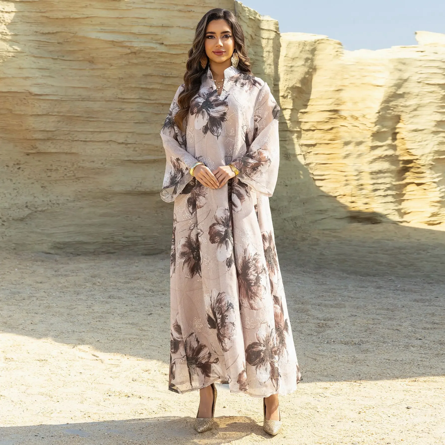 Eid Djellaba Printed Muslim Dress for Women Jalabiya Party Abaya Long Robe Dubai Kaftan Ramadan Turkey Musulman Femme Vestidos
Eid Djellaba Printed Muslim Dress for Women Jalabiya Party Abaya Long Robe Dubai Kaftan Ramadan Turkey Musulman Femme Vestidos