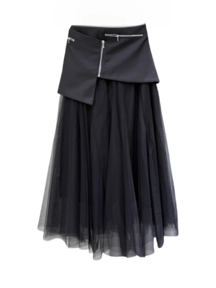 Fashion Mesh Long Skirt Black Paneling Mini Dress Women's Half Skirts Design Sensation Slimming Effect Summer NewStreetwear
Fashion Mesh Long Skirt Black Paneling Mini Dress Women's Half Skirts Design Sensation Slimming Effect Summer NewStreetwear