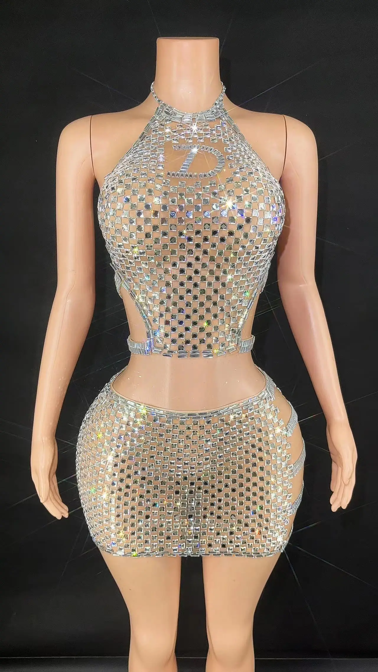 Sparkly Rhinestones Top Short Skirt Two Pieces Set Dress Sexy Party Birthday Dress Show Stage Wear Nightclub Dance Costume
Sparkly Rhinestones Top Short Skirt Two Pieces Set Dress Sexy Party Birthday Dress Show Stage Wear Nightclub Dance Costume