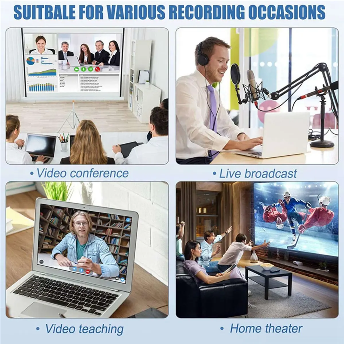 Grand 5X Карта видеозахвата USB 3.0 HD Карта захвата аудио 4K 60FPS Игры Потоковое видеорегистратор в реальном времени Устройство захвата
Grand 5X Карта видеозахвата USB 3.0 HD Карта захвата аудио 4K 60FPS Игры Потоковое видеорегистратор в реальном времени Устройство захвата