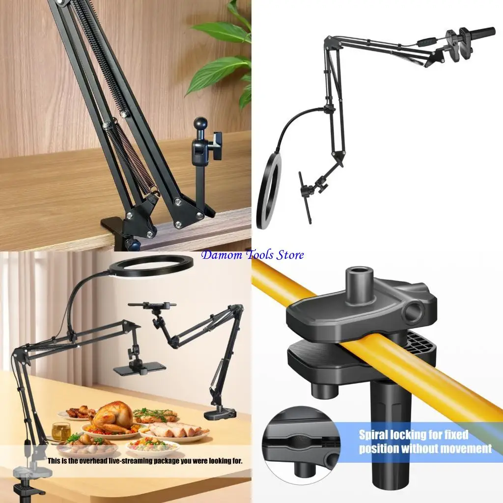 57BE LED Phone Live Streaming Fill Light with Flexible Robotic Arm Phone Holder
57BE LED Phone Live Streaming Fill Light with Flexible Robotic Arm Phone Holder