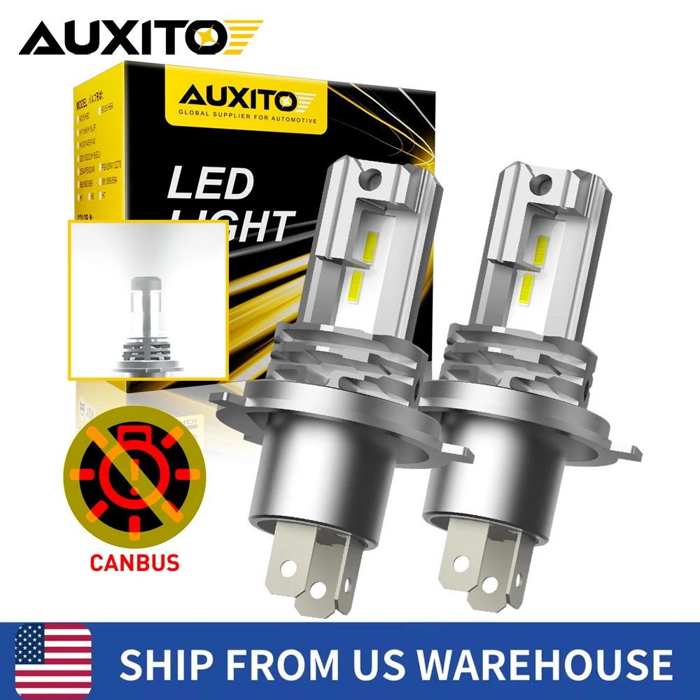 AUXITO 2Pcs 9003 H4 LED Headlight Canbus No Error High and Low Beam Fanless H4 HB2 Hi/Lo LED Bulb Car Motorcycle Headlamp 12V
AUXITO 2Pcs 9003 H4 LED Headlight Canbus No Error High and Low Beam Fanless H4 HB2 Hi/Lo LED Bulb Car Motorcycle Headlamp 12V